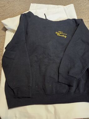 Gildan Black Hoodie with Yellow and Blue Logo